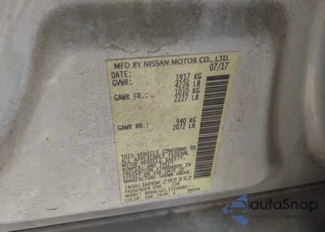 2017 Nissan Altima 2.5 S from USA, damaged, VIN 1N4AL3APXHC297352